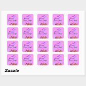 Sticker Carré Bonne année (Feuille)