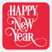 Sticker Carré Bonne année (Devant)
