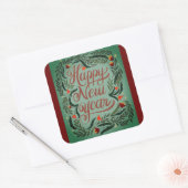 Sticker Carré Bonne année (Enveloppe)