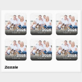 Sticker Carré Bonne année 2025 Bold And Brush Nouvel An Photo Fê (Feuille)