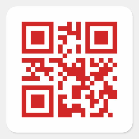 Sticker Carré Bonne année ! — Code QR (Devant)