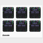 Sticker Carré Bonne année ! | Glossy (Feuille)