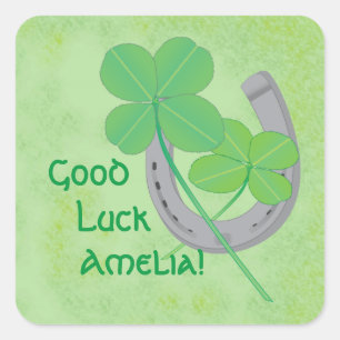 Sticker Carré Bonne chance