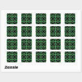 Sticker Carré Bonne Chance (Feuille)