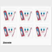 Sticker Carré Bonne dent (Feuille)