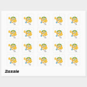 Sticker Carré Bonne exécution Emoji (Feuille)