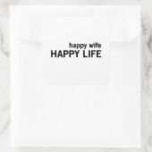 Sticker Carré Bonne Femme Bonne Vie (Sac)