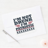 Sticker Carré Bonne fête de l'indépendance 4 juillet drôle (Enveloppe)