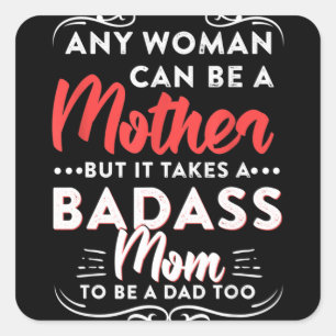 Sticker Carré Bonne Fête des pères À La Meilleure Maman céli