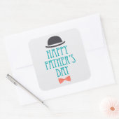 Sticker Carré Bonne Fête des pères Design Pois moderne (Enveloppe)