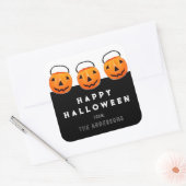 Sticker Carré Bonne Halloween gâteries cadeaux (Enveloppe)