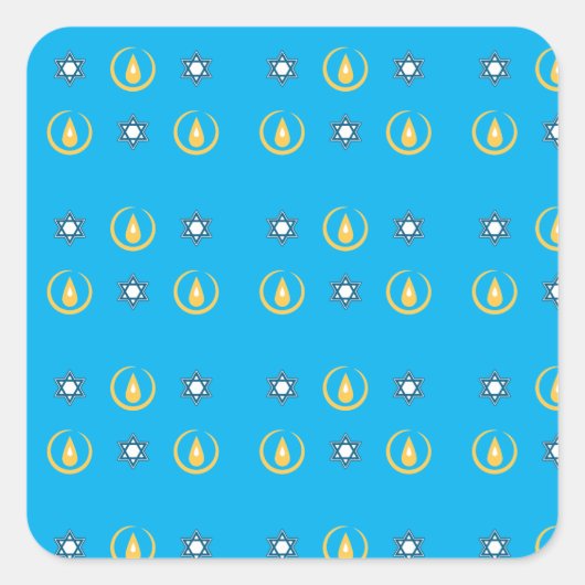Sticker Carré Bonne Hanoukka (Devant)
