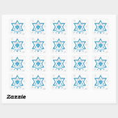 Sticker Carré Bonne Hanoukka (Feuille)