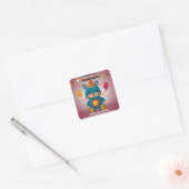 Sticker Carré Bonne invitation d'anniversaire (Enveloppe)