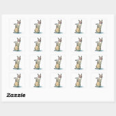 Sticker Carré Bonne Llama (Feuille)