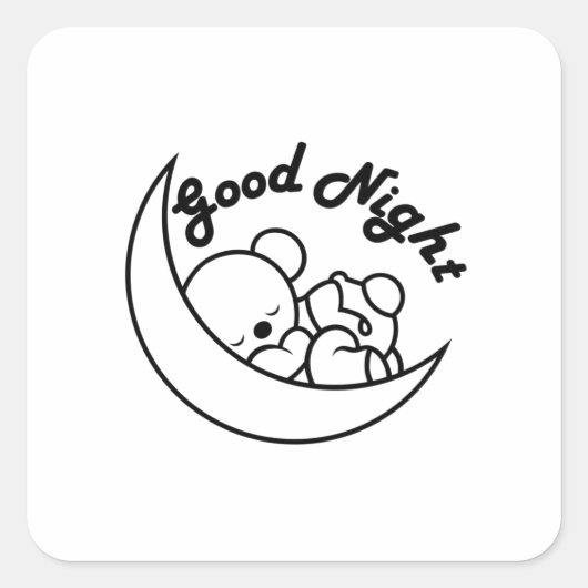 STICKER CARRÉ BONNE NUIT (Devant)