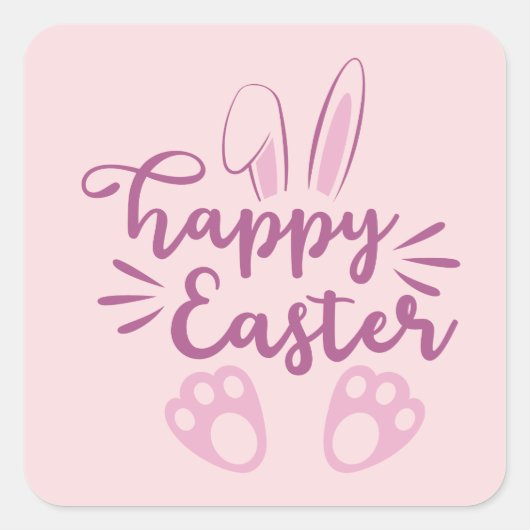 Sticker Carré Bonne Pâques 2023 (Devant)