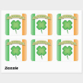 Sticker Carré Bonne Saint Patrick's Day (Feuille)
