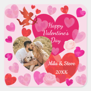 Sticker Carré Bonne Saint Valentin