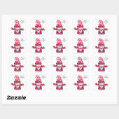 Sticker Carré Bonne Saint Valentin mignonne Gnome (Feuille)