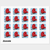 Sticker Carré Bonne Wings Ladybug (Feuille)