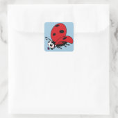 Sticker Carré Bonne Wings Ladybug (Sac)
