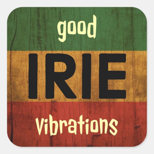 Sticker Carré Bonnes Vibrations ! (Devant)