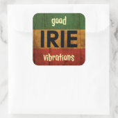 Sticker Carré Bonnes Vibrations ! (Sac)