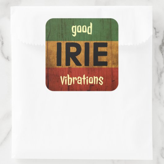 Sticker Carré Bonnes Vibrations ! (Sac)