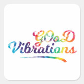 Sticker Carré Bonnes vibrations (Devant)