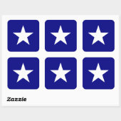 Sticker Carré Bonnie Pavillon bleu étoile blanche (Feuille)
