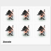 Sticker Carré Bonsai 01 (Feuille)
