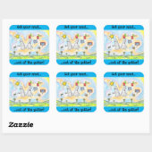 Sticker Carré Boo Bees (Feuille)