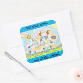 Sticker Carré Boo Bees (Enveloppe)