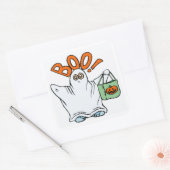STICKER CARRÉ BOO ! FANTÔME (Enveloppe)