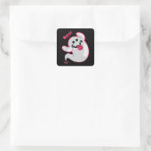 Sticker Carré Boo Ghost Bats Spider Halloween Déplaisant (Sac)