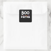 Sticker Carré Boo Halloween (Sac)