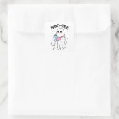 Sticker Carré Boo Jee Funny Halloween Ghost Retro (Sac)