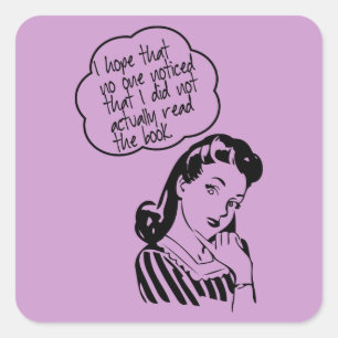 Sticker Carré Book Club - I Hope - Retro