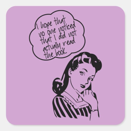 Sticker Carré Book Club - I Hope - Retro (Devant)