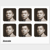 Sticker Carré Booker Washington : African American Educator (Feuille)