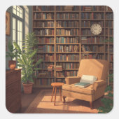 Sticker Carré BookShelf  (Devant)