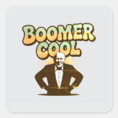 Sticker Carré Boomer Cool (Devant)