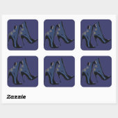 Sticker Carré Boot Art tendance (Feuille)
