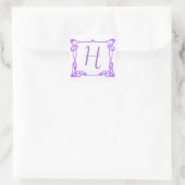 Sticker Carré Bordure Art Nouveau violet (Sac)
