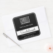 Sticker Carré Bordure Carré moderne Bougies blanches simples (Enveloppe)