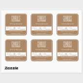 Sticker Carré Bordure Carré moderne Bougies Brown lumineuses sim (Feuille)