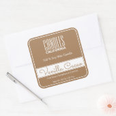 Sticker Carré Bordure Carré moderne Bougies Brown lumineuses sim (Enveloppe)
