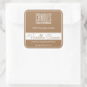 Sticker Carré Bordure Carré moderne Bougies Brown lumineuses sim (Sac)