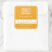 Sticker Carré Bordure Carré moderne Bougies simples orange jaune (Sac)
